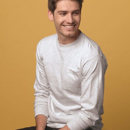 Unisex USA-Made Long Sleeve Pocket T-Shirt Thumbnail