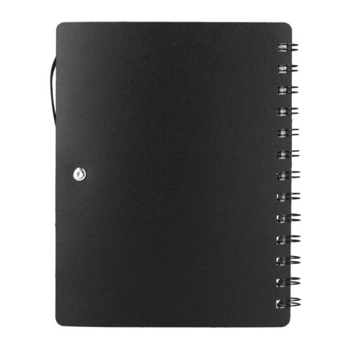 5" x 7" Recycled Dual Pocket Spiral Notebook w Pen Thumbnail